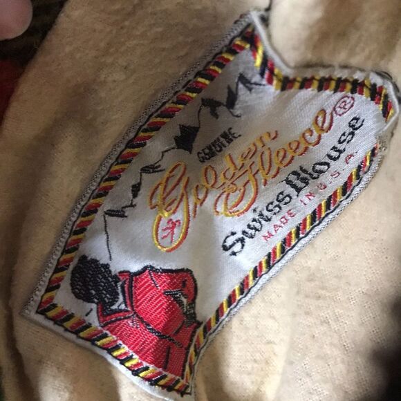 Golden Fleece reversible wool plaid and charcoal gray zip up hooded jacket - Picture 8 of 16